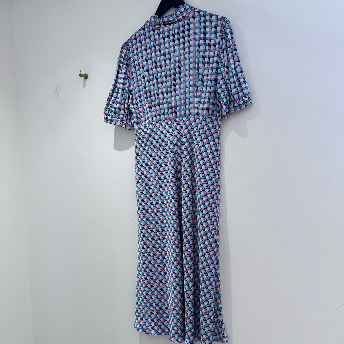 Finery print dress Choc/blue/pink 14