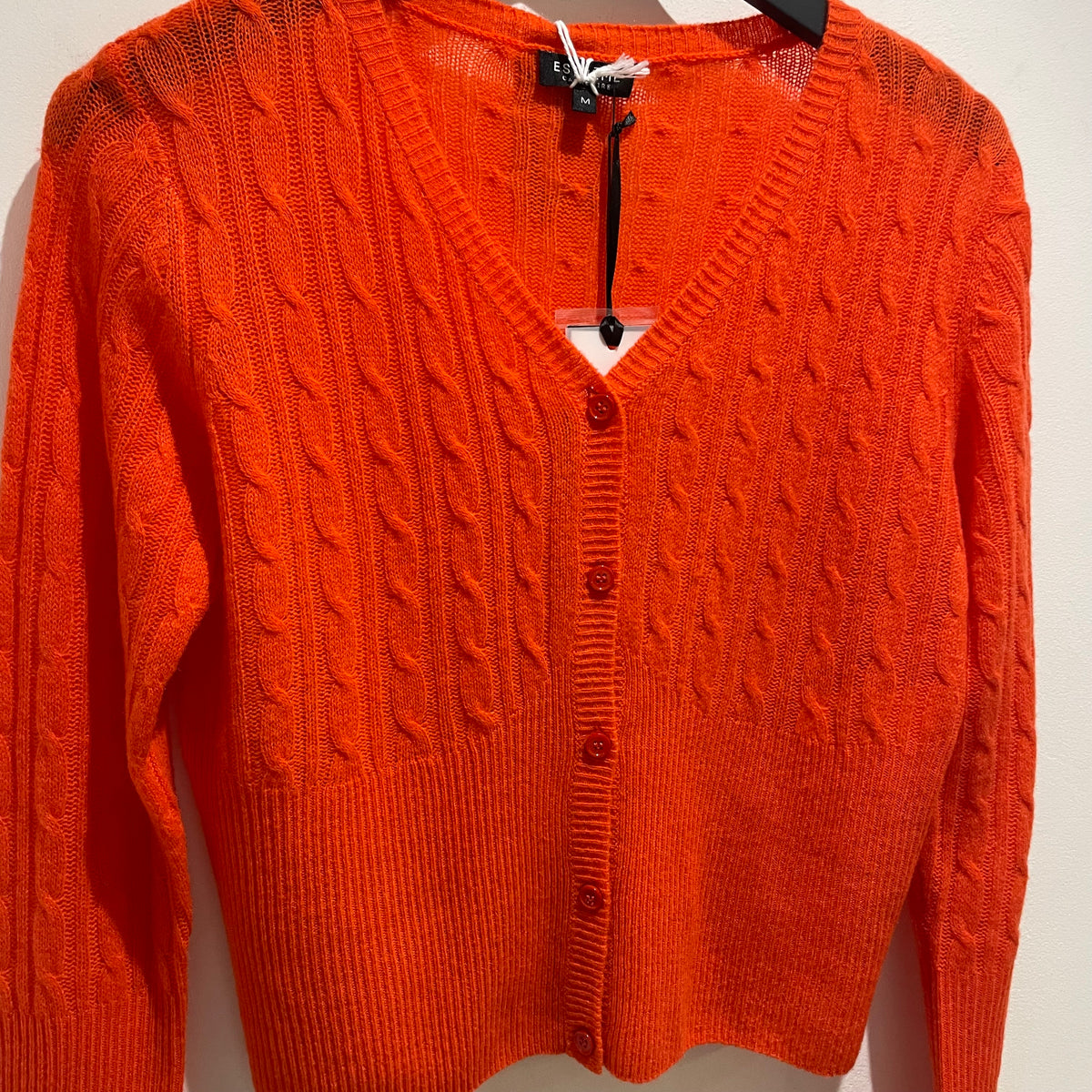 Estheme Cashmere cardigan Orange Size Medium