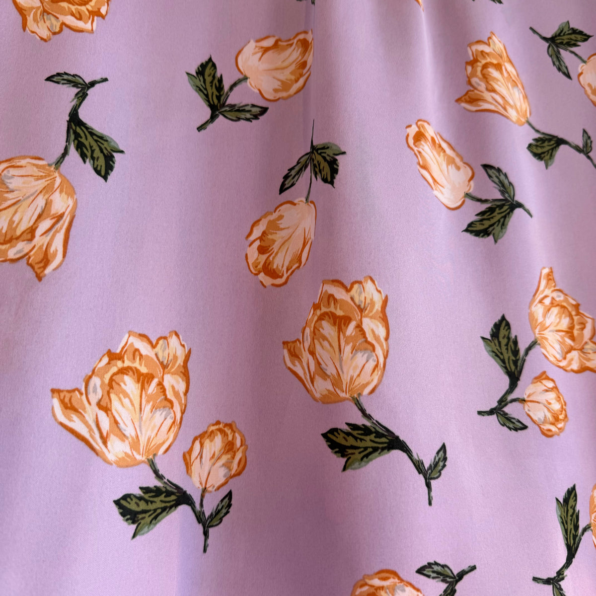 Zara flower print shirt Lilac/Peach/Green Size Large