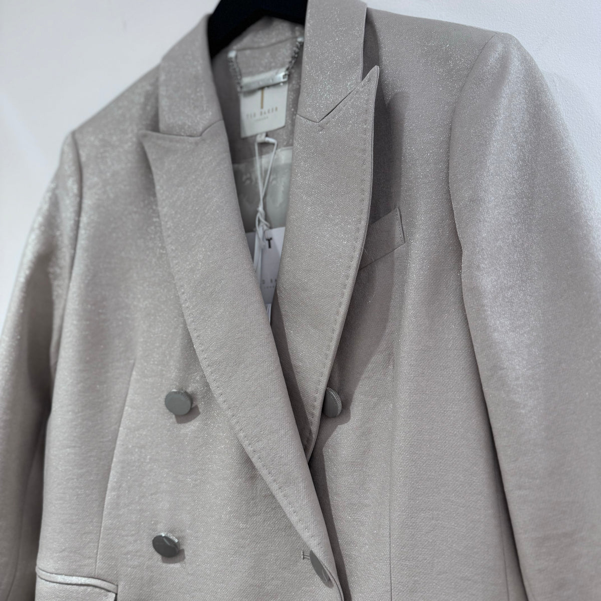 Ted Baker London double breasted blazer Pink Champagne Size 2