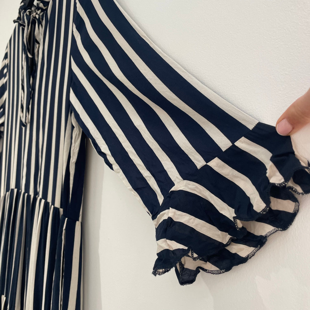 Lolly's Laundry stripe dress Navy/white XS