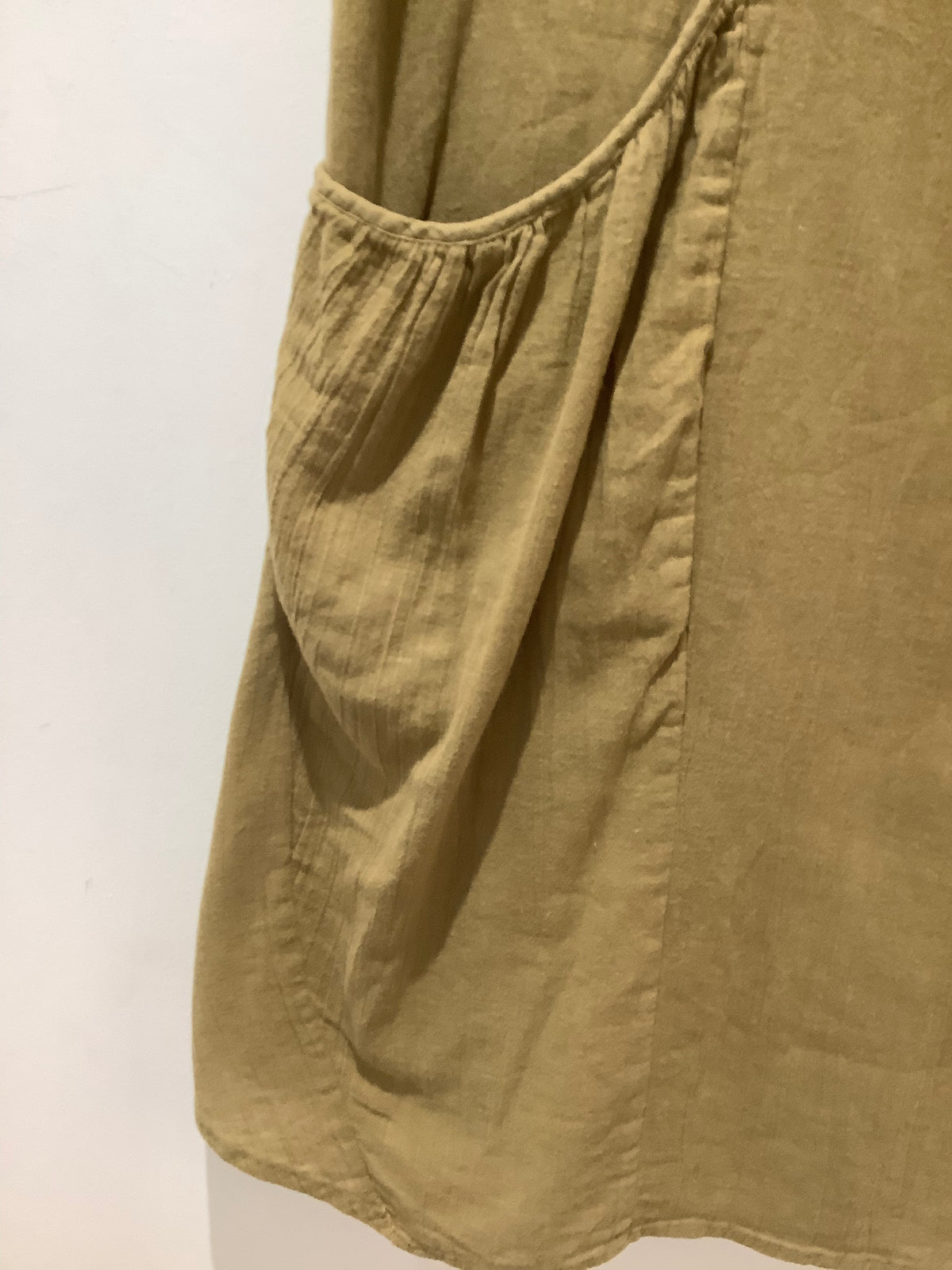 Wrap cotton tunic dress Olive Size 14