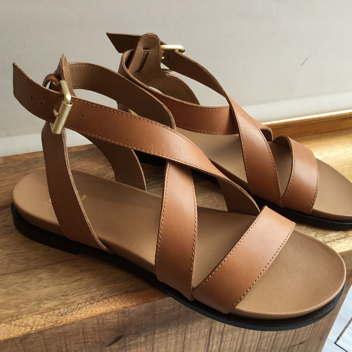 John Lewis leather sandal Tan Size 5