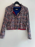 Riani boucle crop jacket Red/White/Cobalt 6