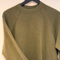 Whistles Ultimate Cashmere Crewneck Jumper Khaki/Olive Green Size XS