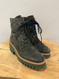 Pons Quintana suede lace up Boot Green Size 2.5