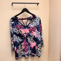 Ruth Langsford print top Pink/blue/white Size 2XL Preloved Plus Size