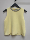 Zara embellished tank Lemon/silver M