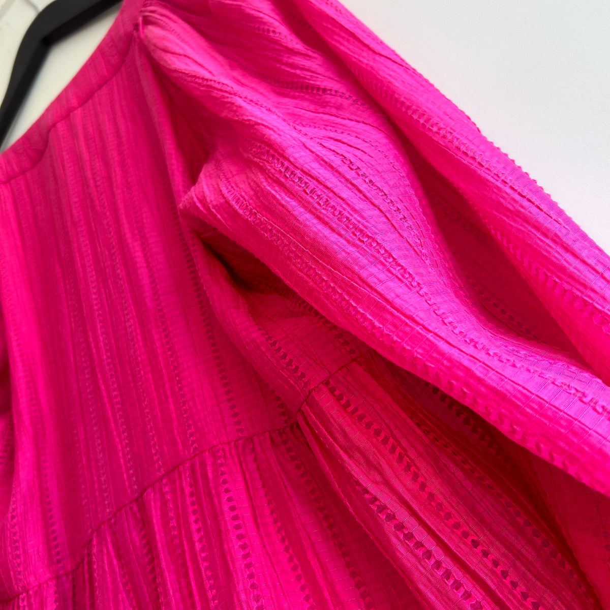 Oliver Bonas frill mini dress Hot Pink Size 14