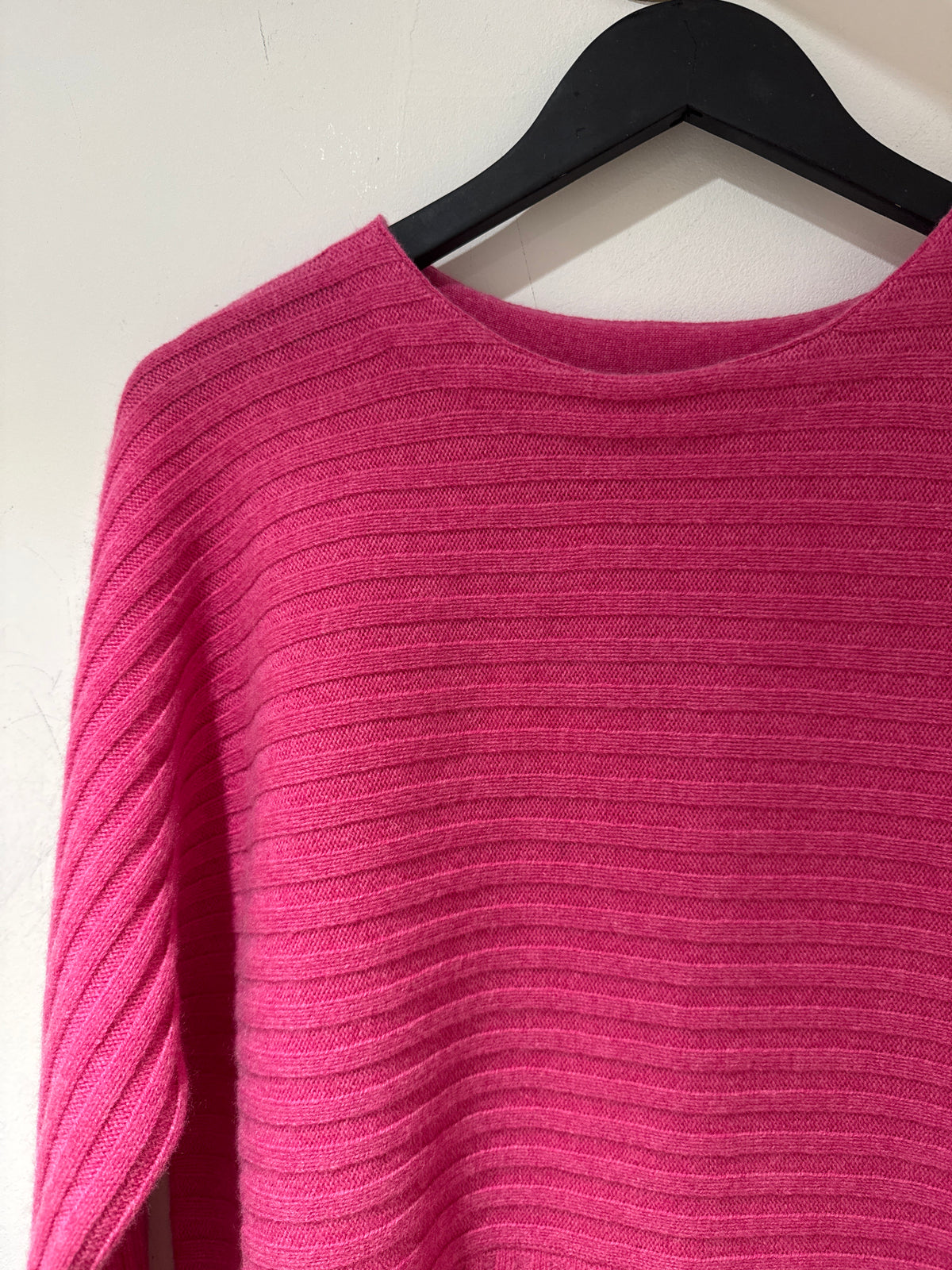 Cashmere & Cotton cashmere Jumper Raspberry Size S/M