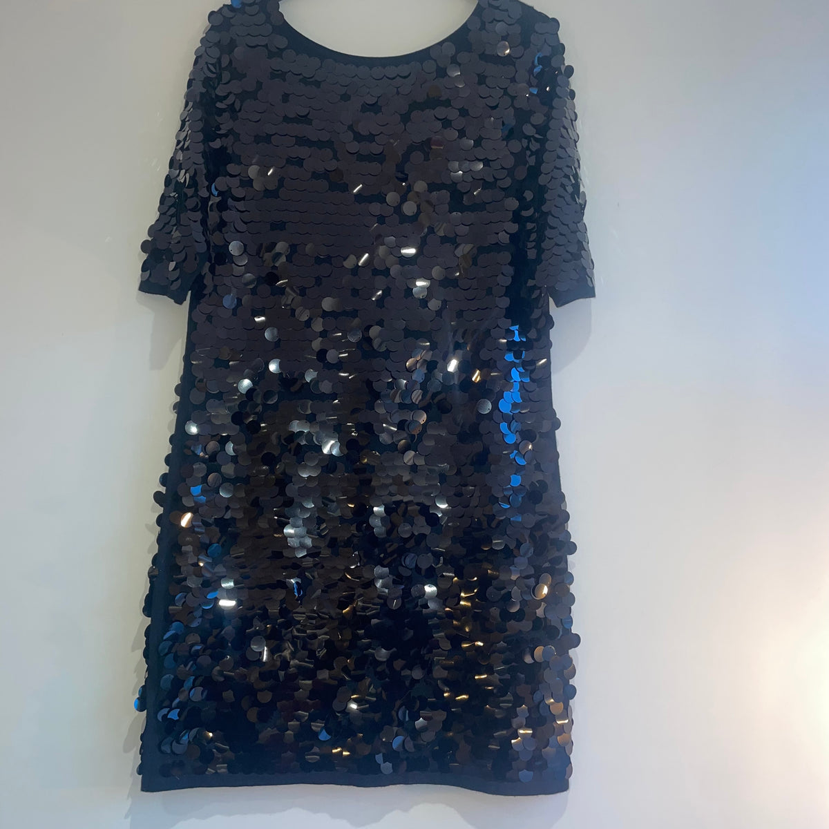 Phase Eight large sequin dress Black 14