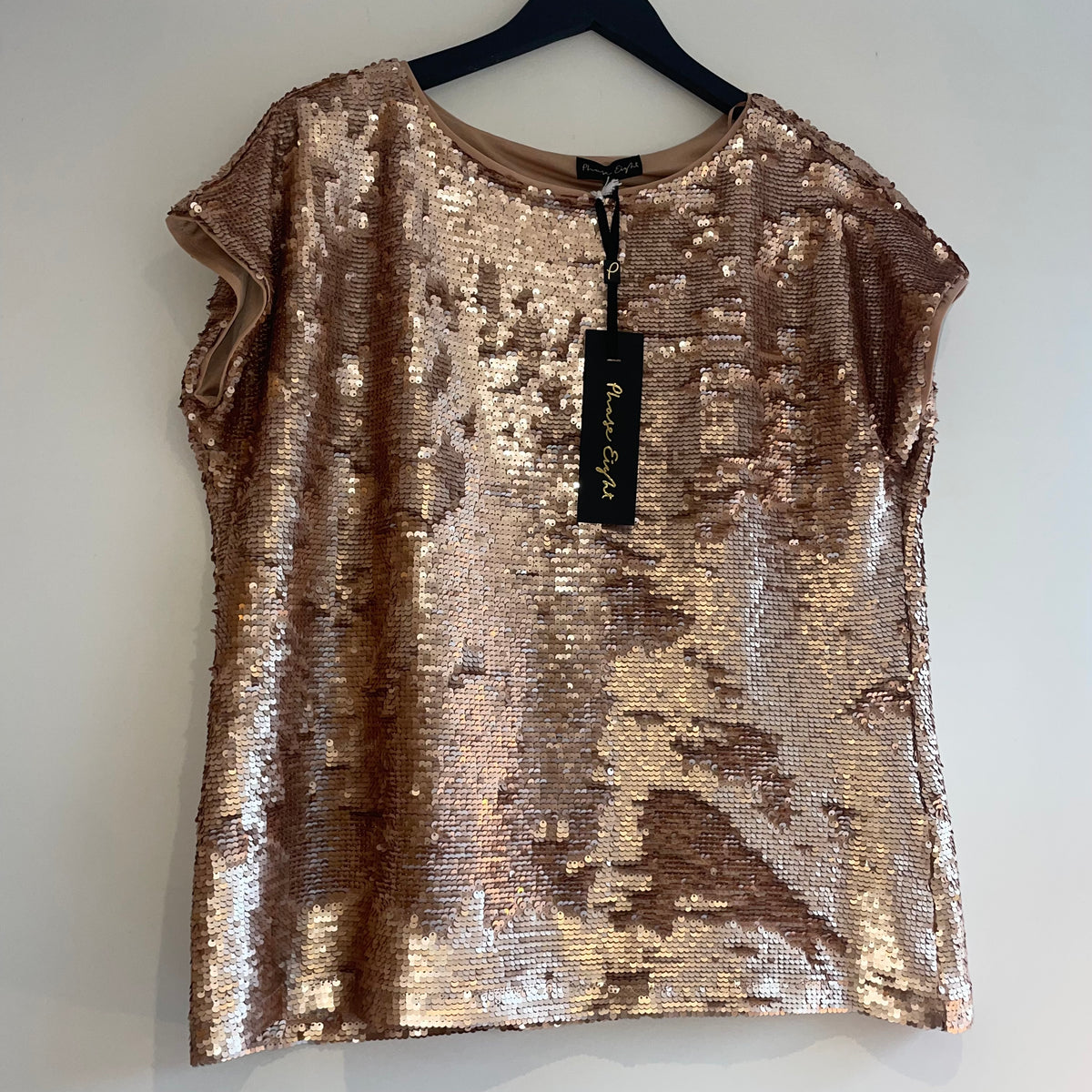 Phase Eight sequin top Rose gold Size 14