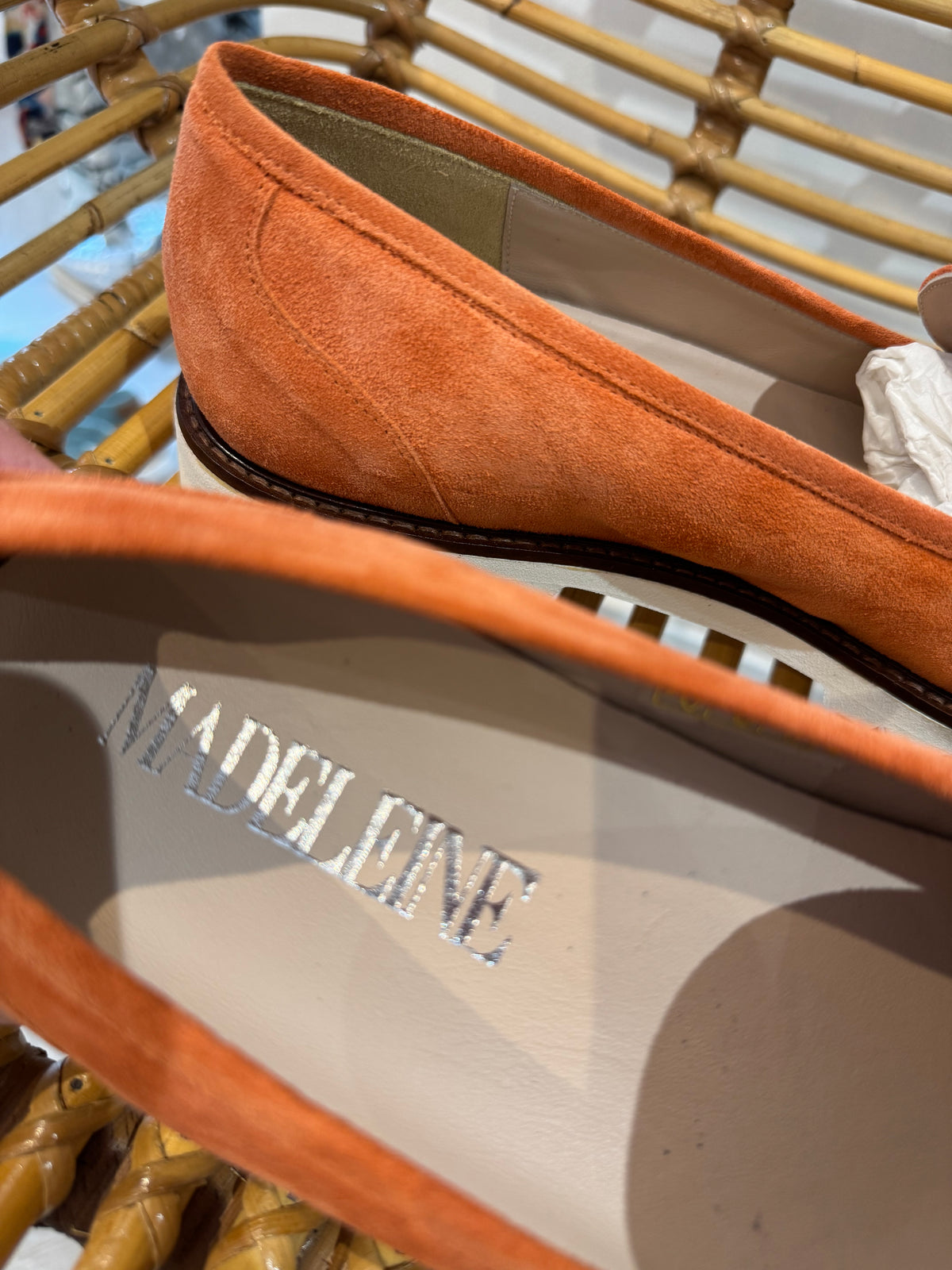 Madeleine Suede Loafer Burnt Orange Size 41