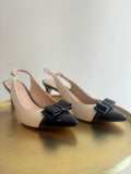 Phase Eight sling back shoe Navy/white Size 6