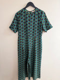 Traffic PeopleJumpsuitOlive/Greens/Royal Blue Fleur De Lys Print XL