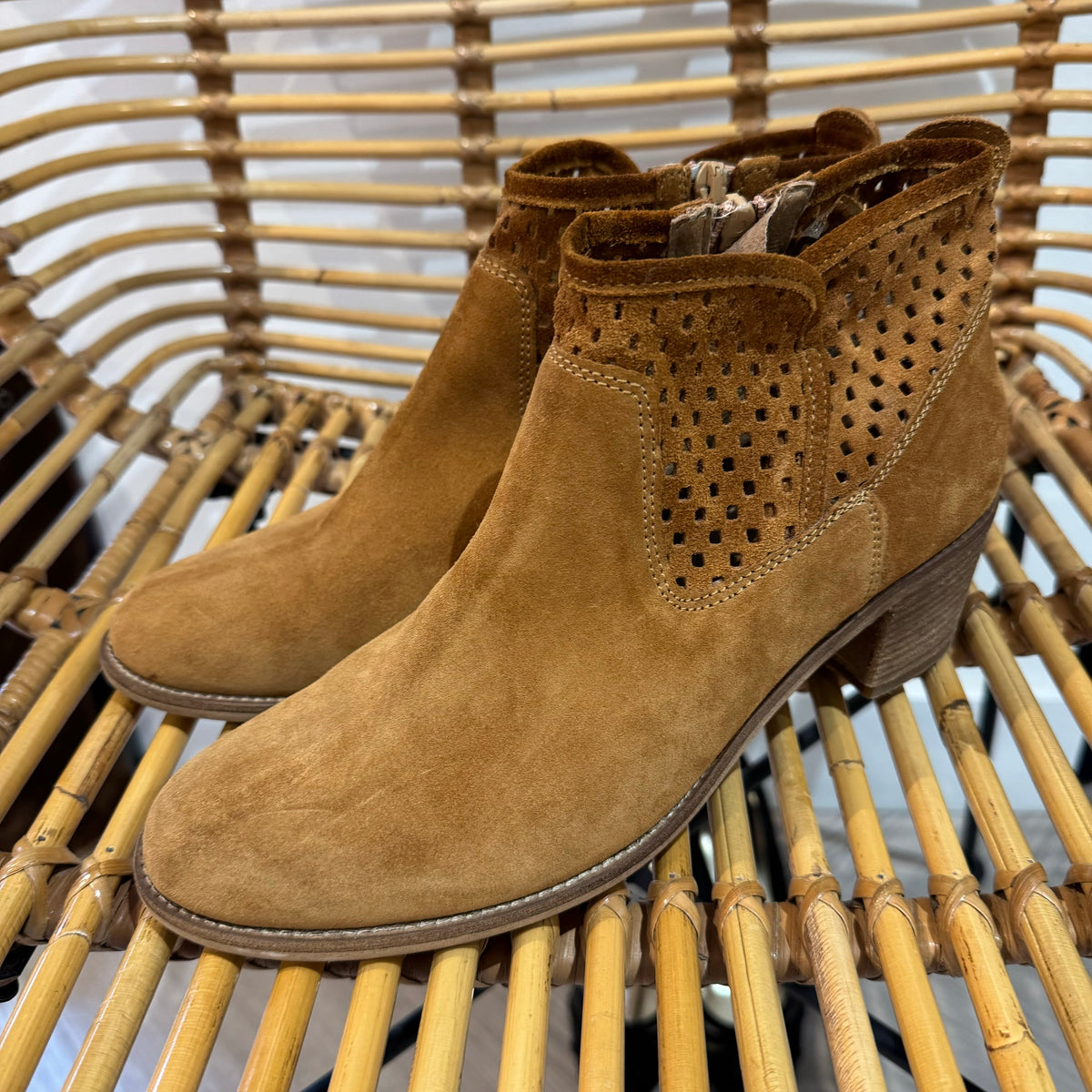 Jones suede cut out Boot Camel Size 6