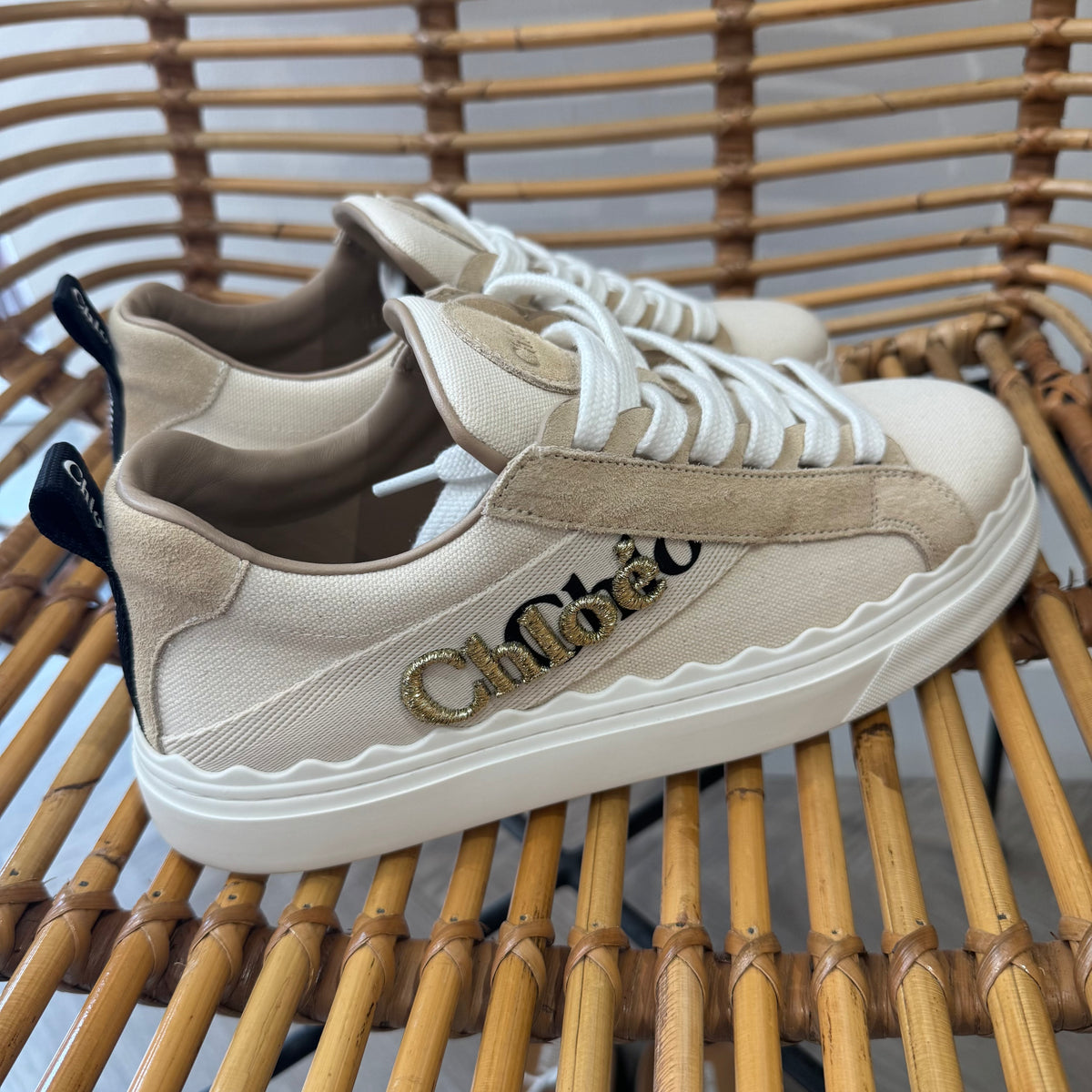 Chloe logo sneakers Natural/White Size 5
