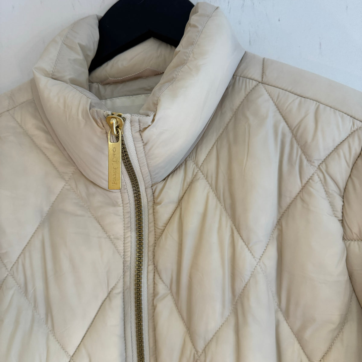 Part Two quilted coat Cream Size 40