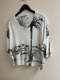 Estheme Linen blend Drawing jumper Ivory/Black Size Large