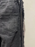 Madeleine stude side panel jean Grey Size UK16