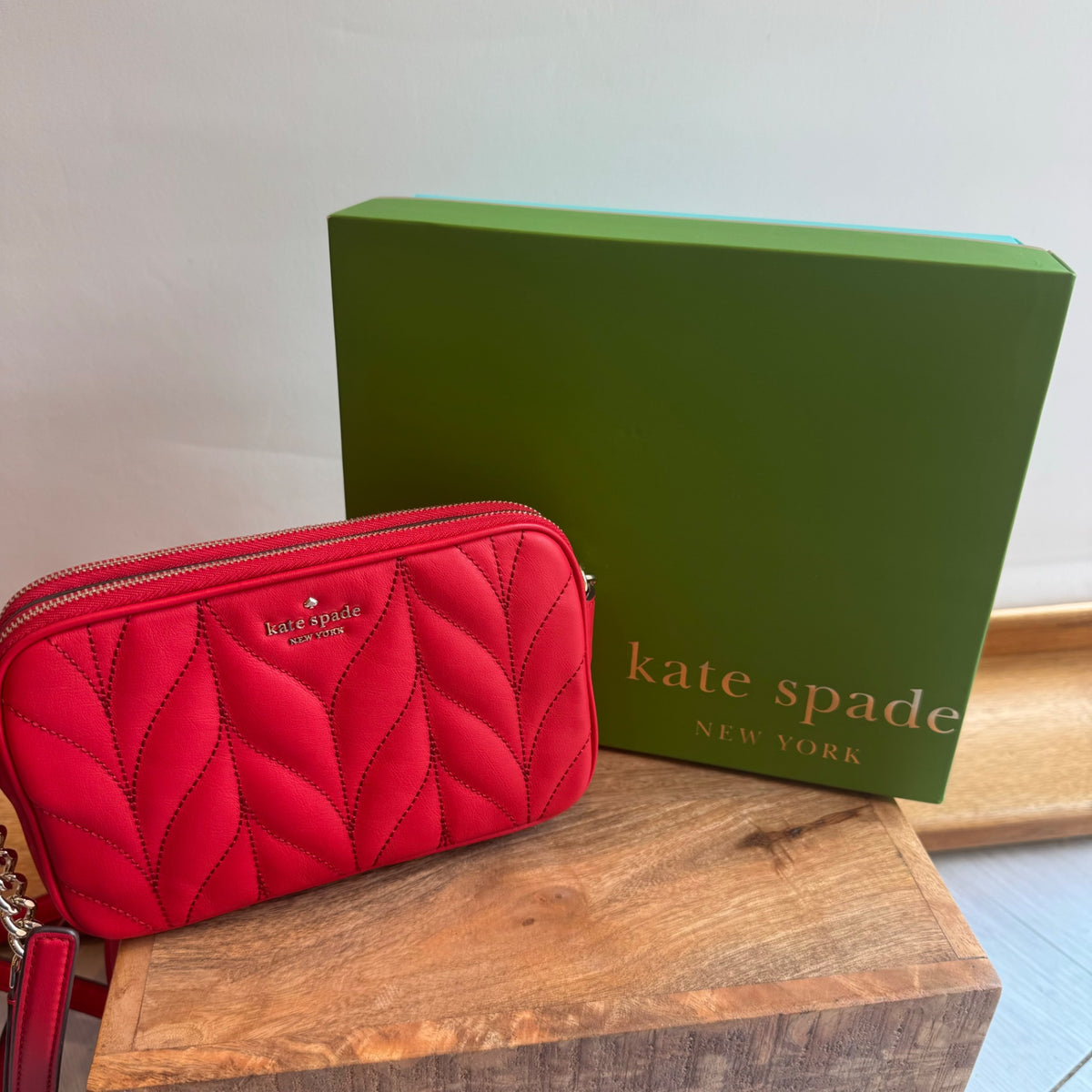 Kate Spade quilted crossbody bag Red