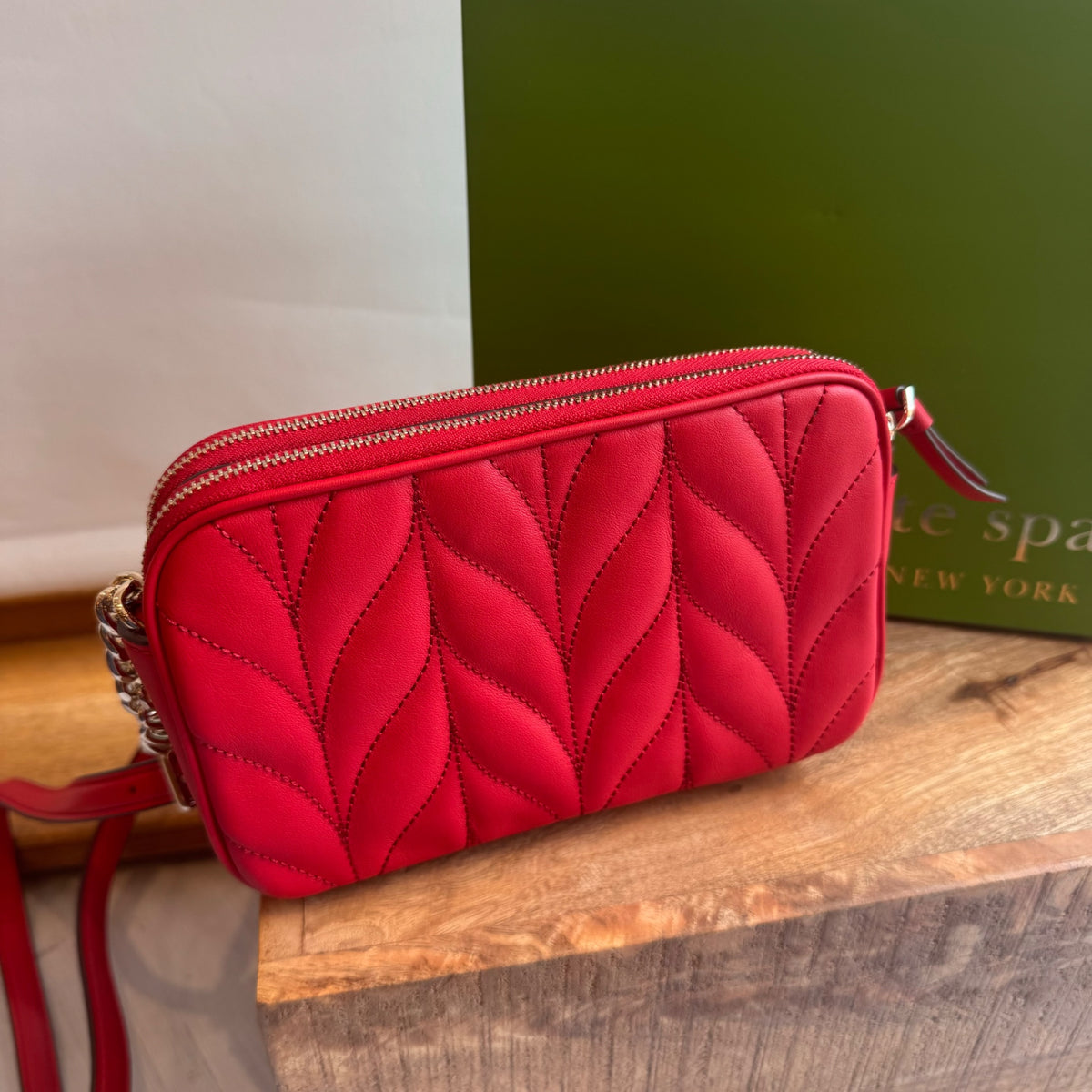 Kate Spade quilted crossbody bag Red