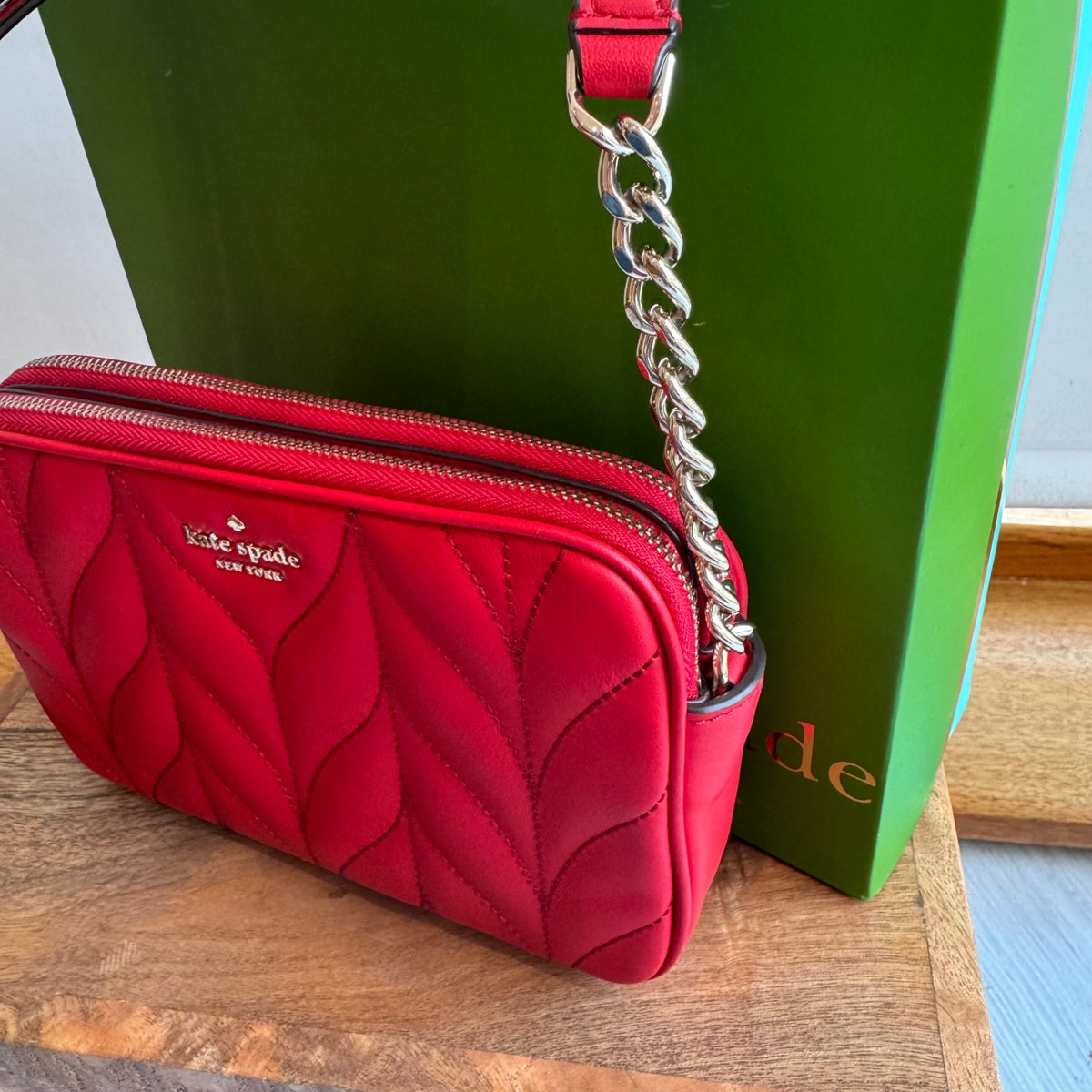 Kate Spade quilted crossbody bag Red