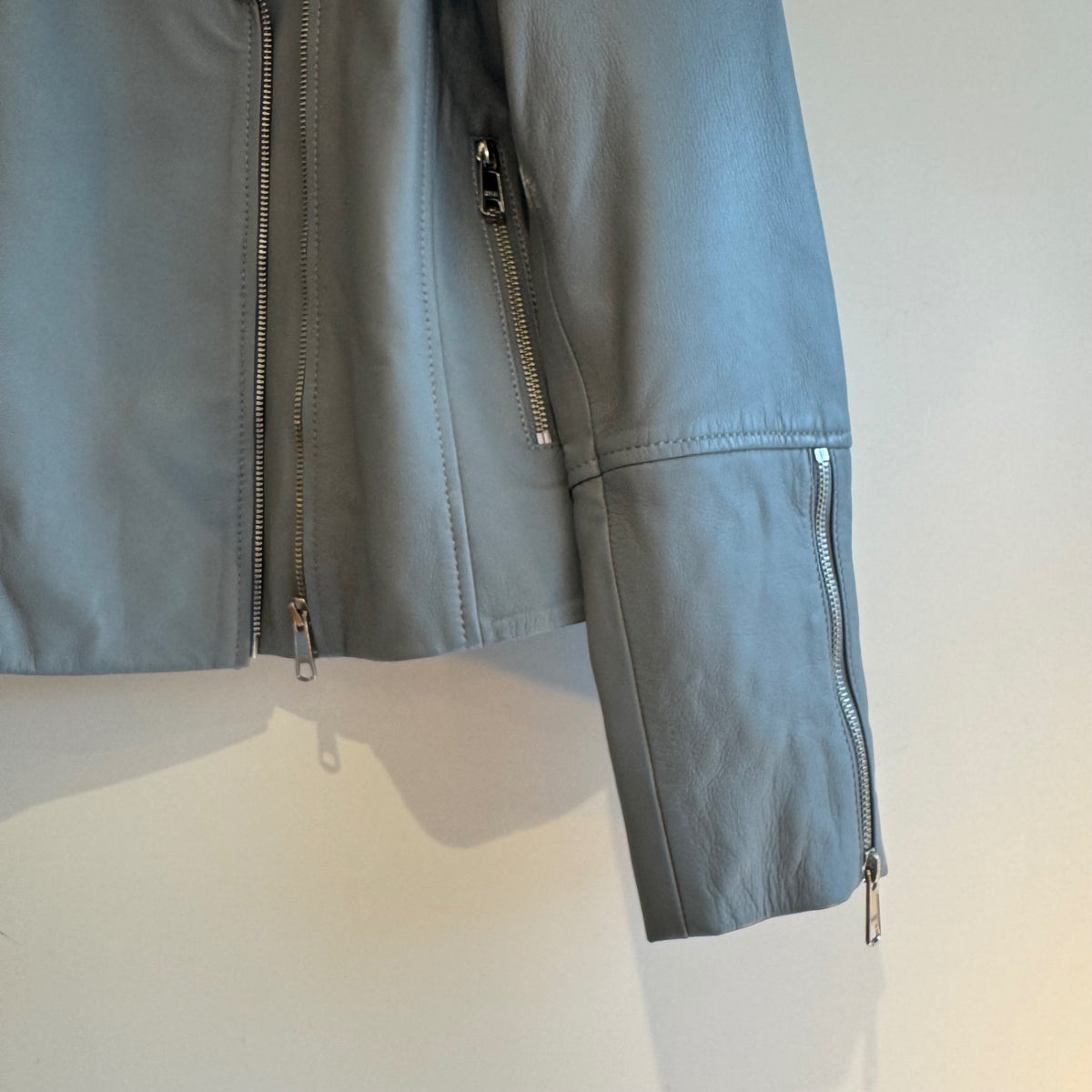 Sosander leather jacket Grey/blue