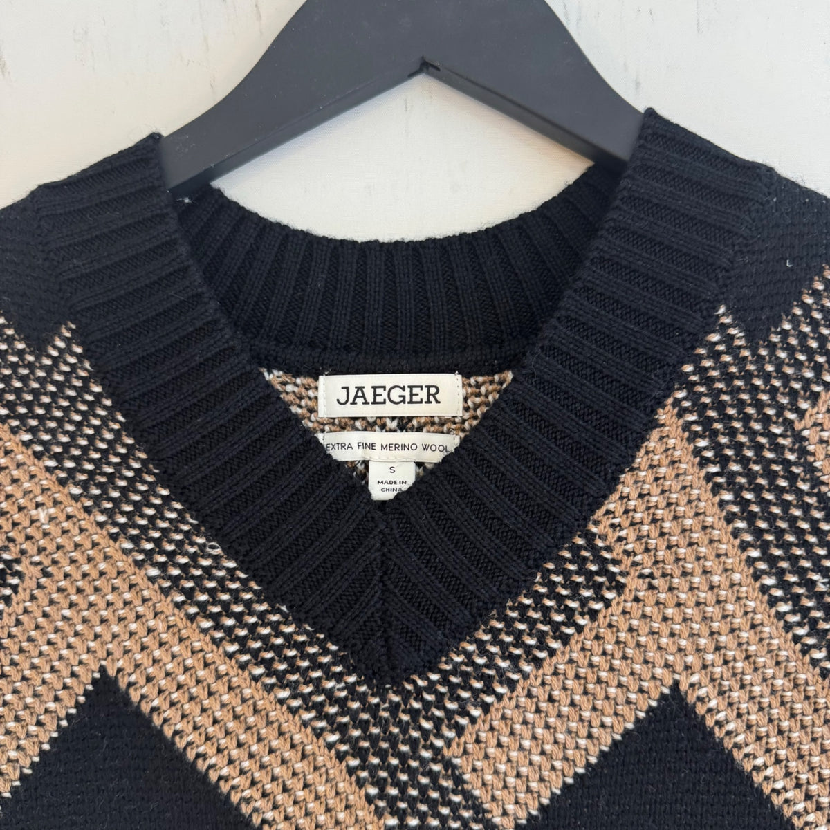 Jaeger Jumper Black/camel