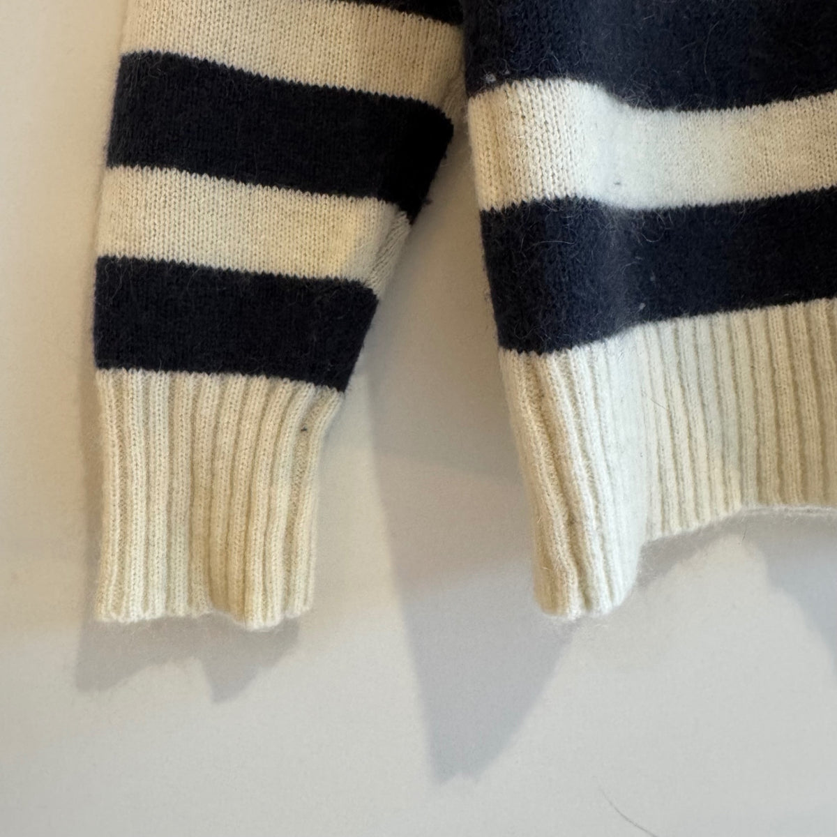 Jaeger  mohair mix Stripe jumper Navy/Ivory