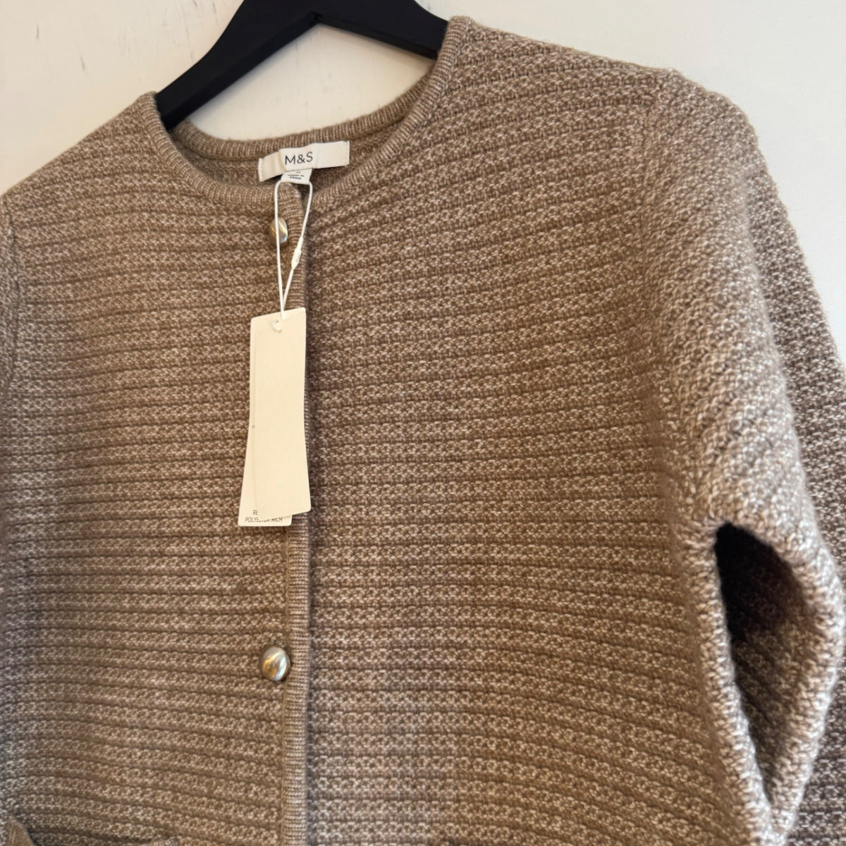 M&S textured cardigan Cappuccino