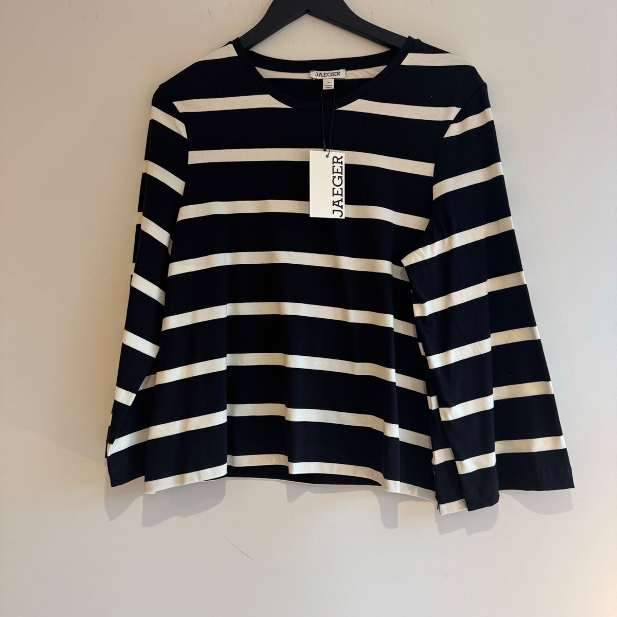 Jaeger long t-shirt stripe Black/white