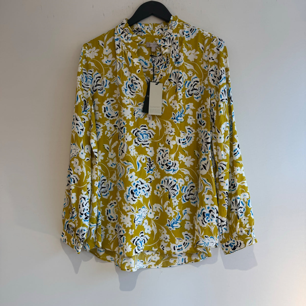 Hobbs Shona print blouse Yellow/multi