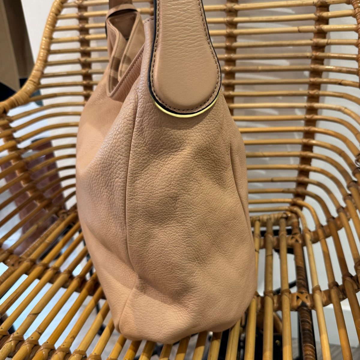 Coccinelle leather shoulder bag Peach O/S