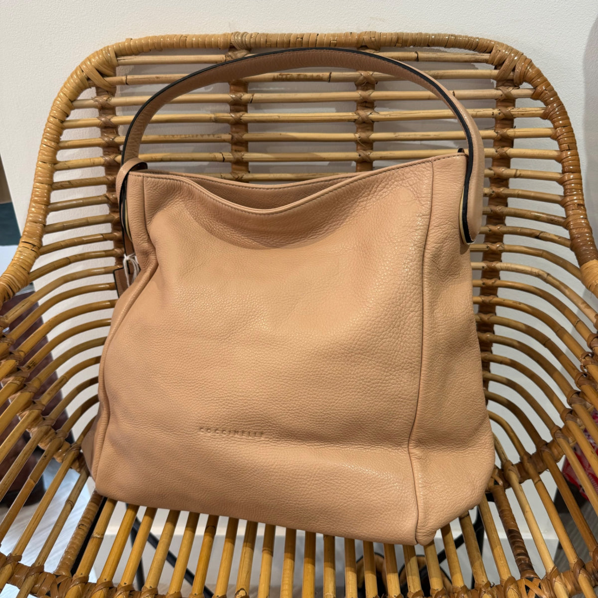 Coccinelle leather shoulder bag Peach O/S