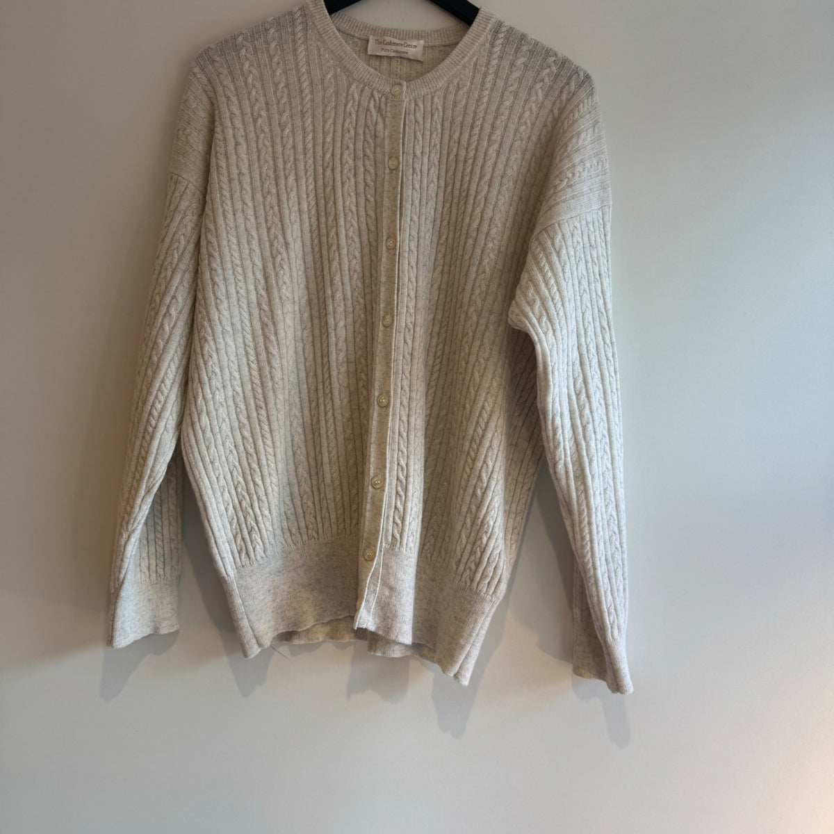 The Cashmere Centre cable cardigan Grey