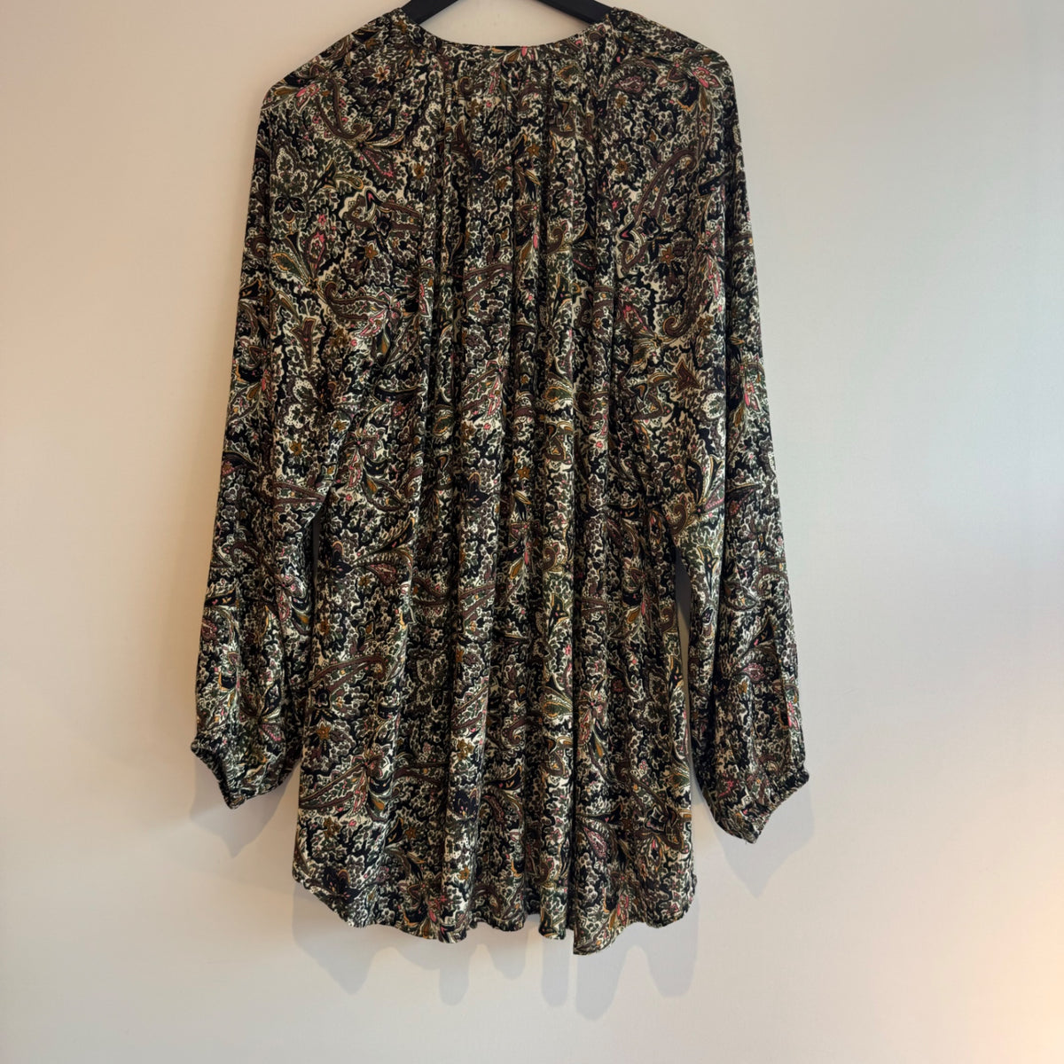 Fat Face Paisley Blouse Olive/Ochre mix