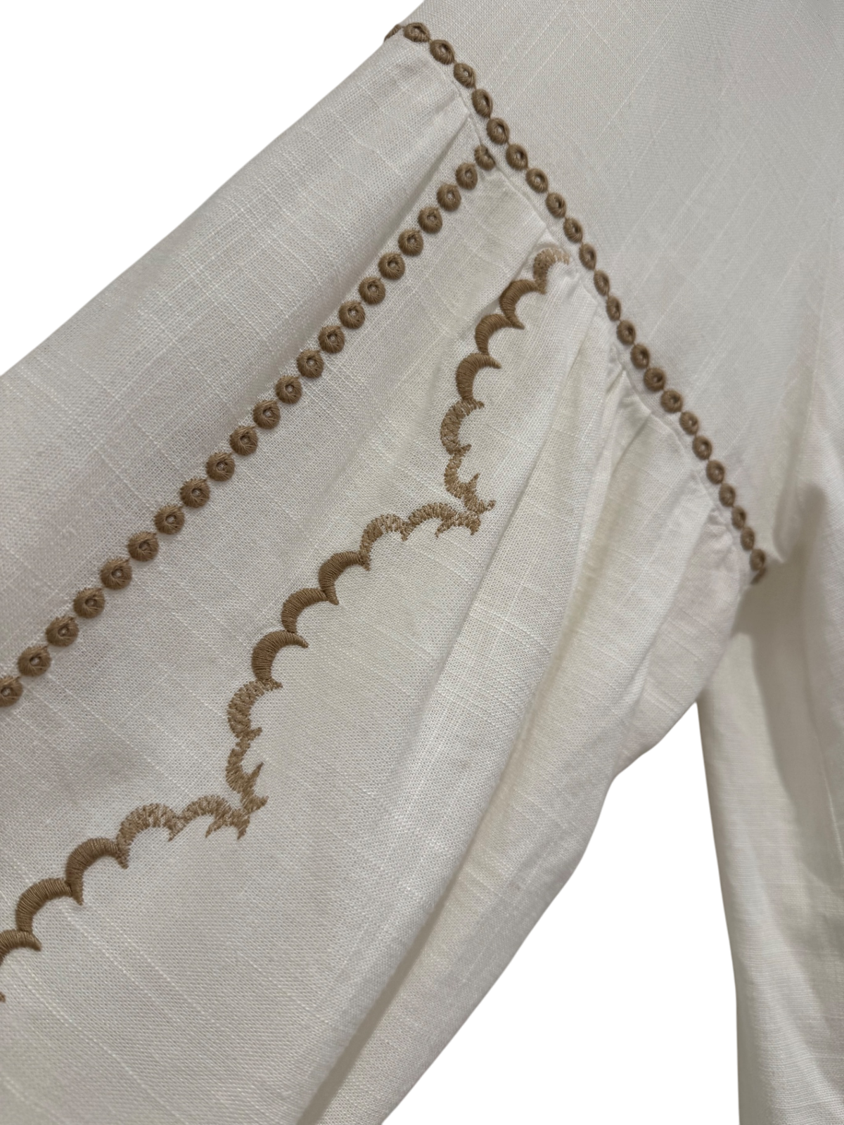 Muse embroidered Blouse Ivory/sand