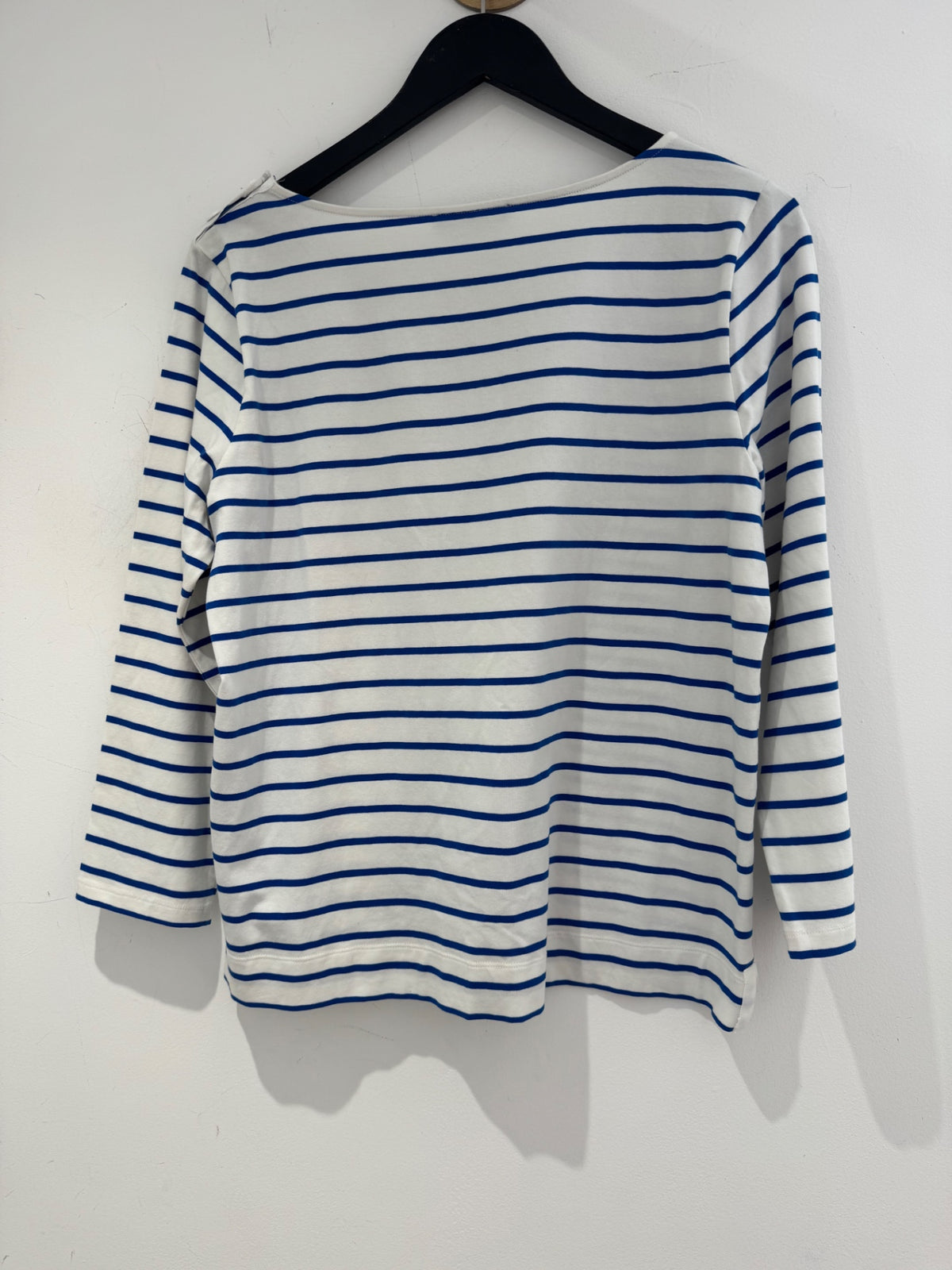 Jaeger stripe long sleeve t-shirt White/blue Size Large
