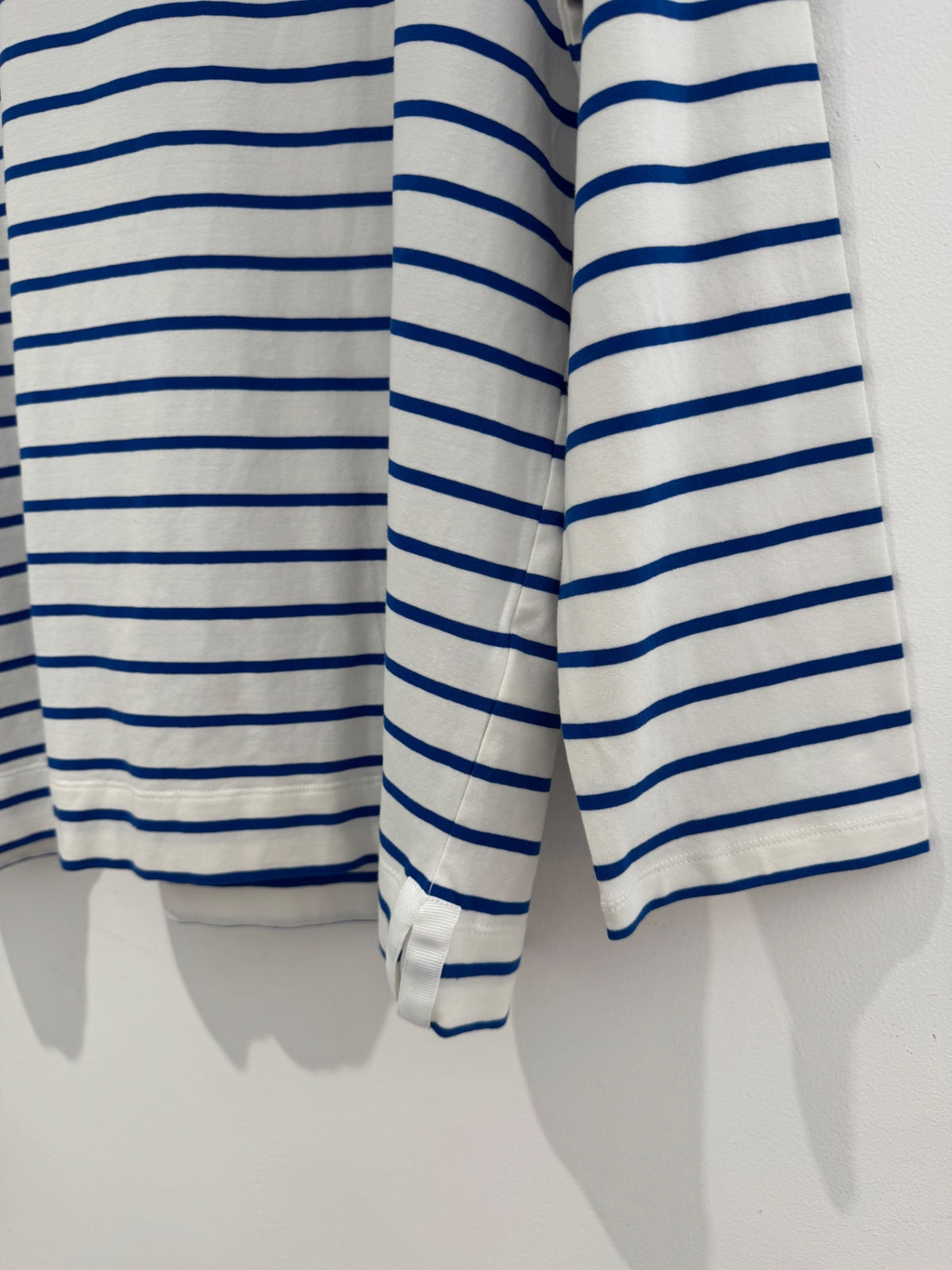 Jaeger stripe long sleeve t-shirt White/blue Size Large