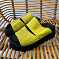 Lofina Shoe Distressed suede slider Citrus Size 6