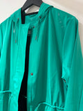Rains hooded raincoat Green Sheen Size Medium