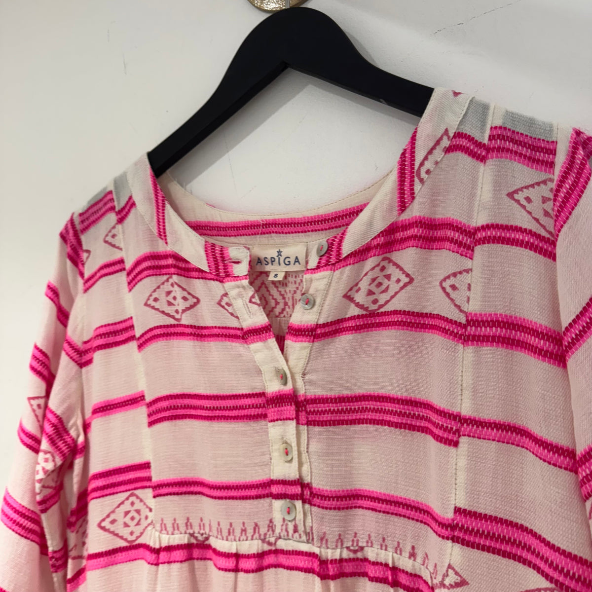Aspiga Dress Aztec summer dress Neon Pink Size Small
