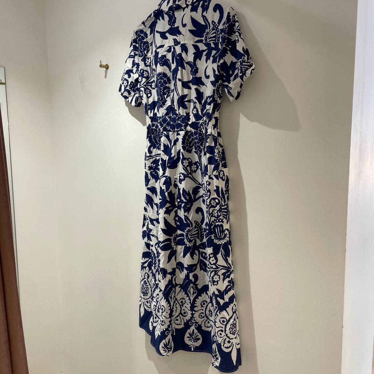 Zara print dress Blue/white Medium