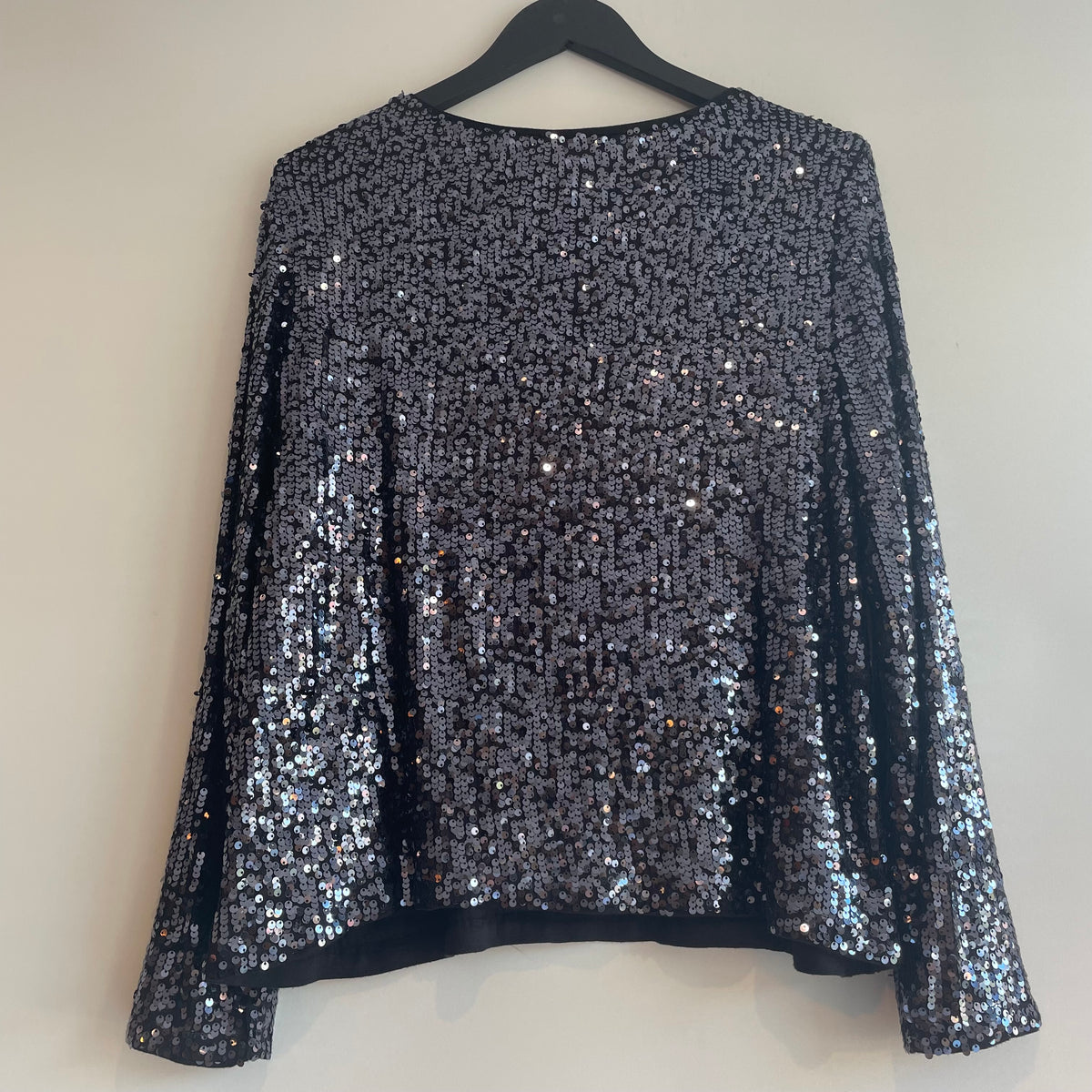 White Label sequin top Blue Size 14