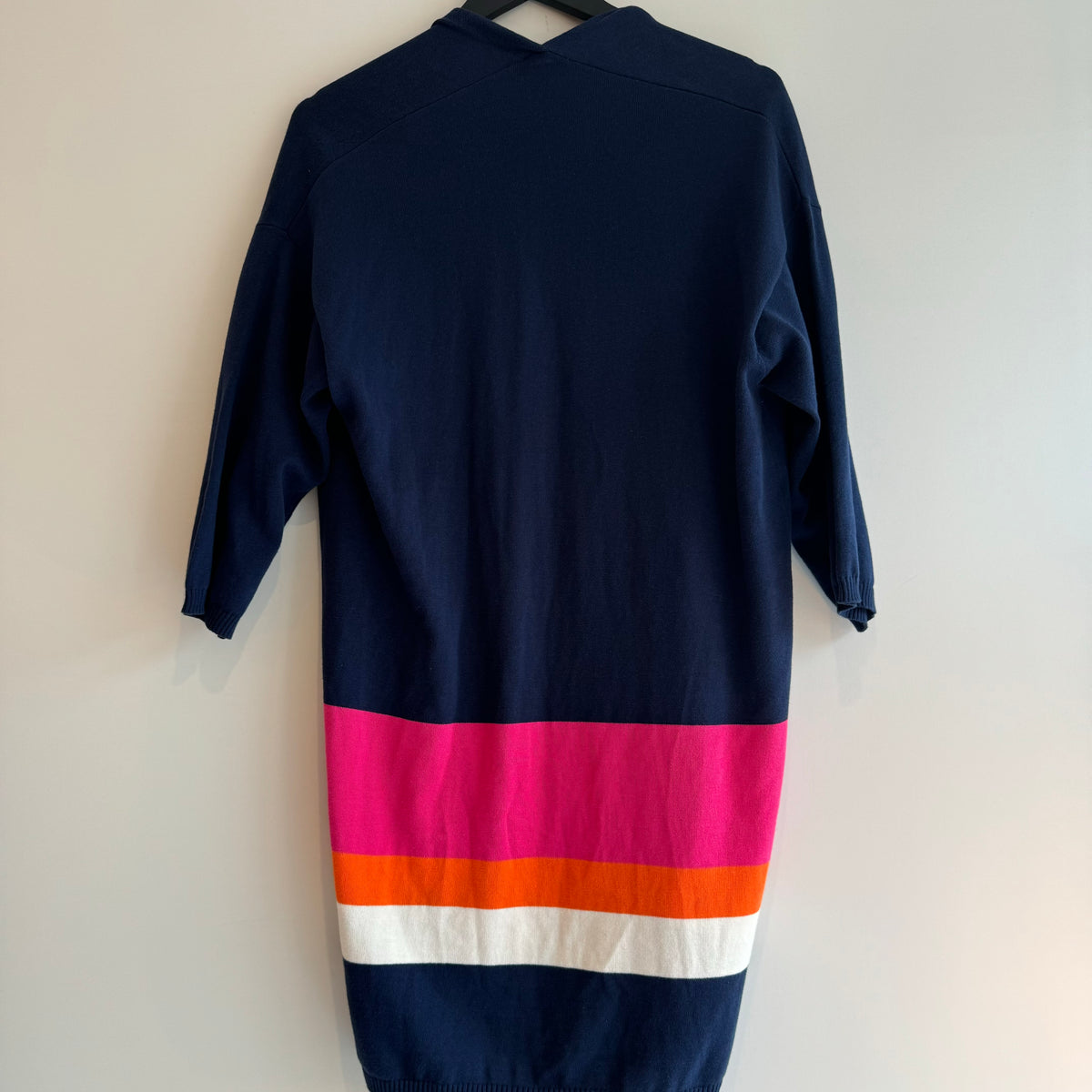 Vilagallo block colour cardigan Navy/pink Size Medium