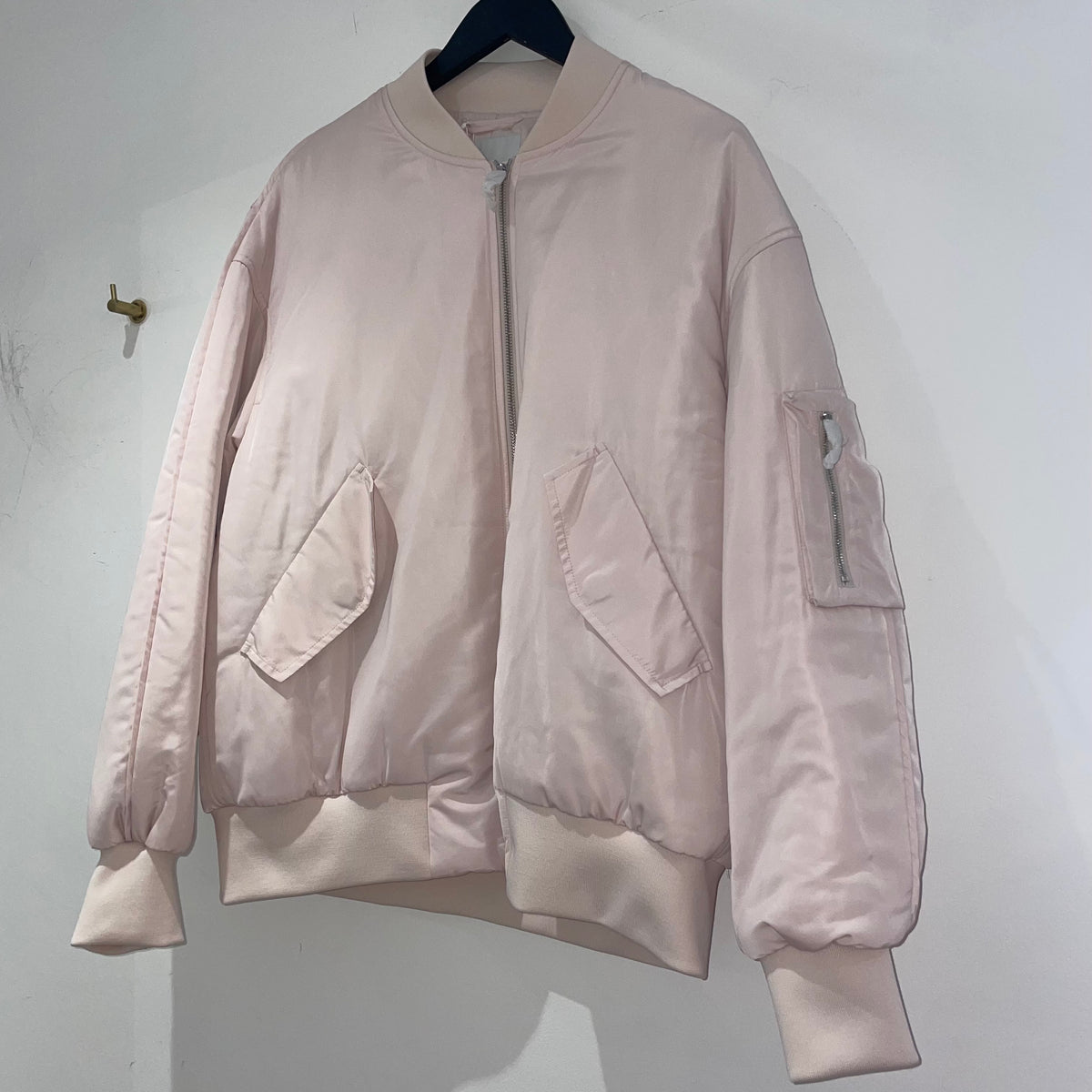 Cos puffer oversized bomber style jacket Pale pink Size Small