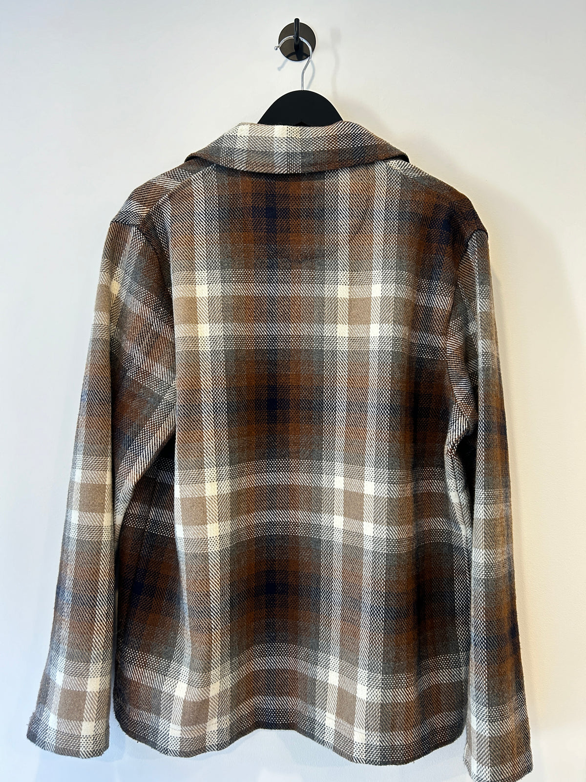 Folk check blazer Grey/brown Large