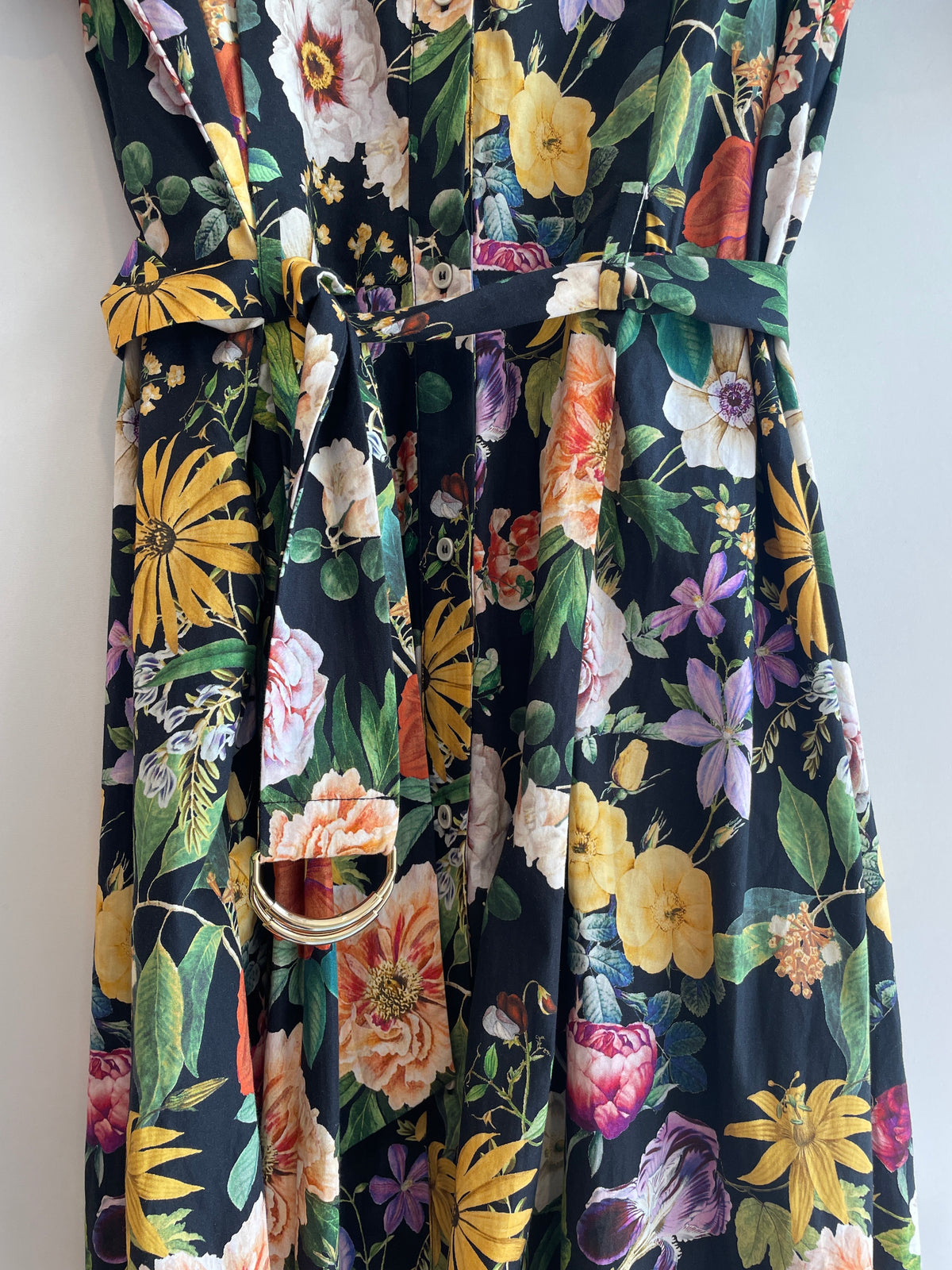 Zara floral print shirtdress Black/Multi Size XL