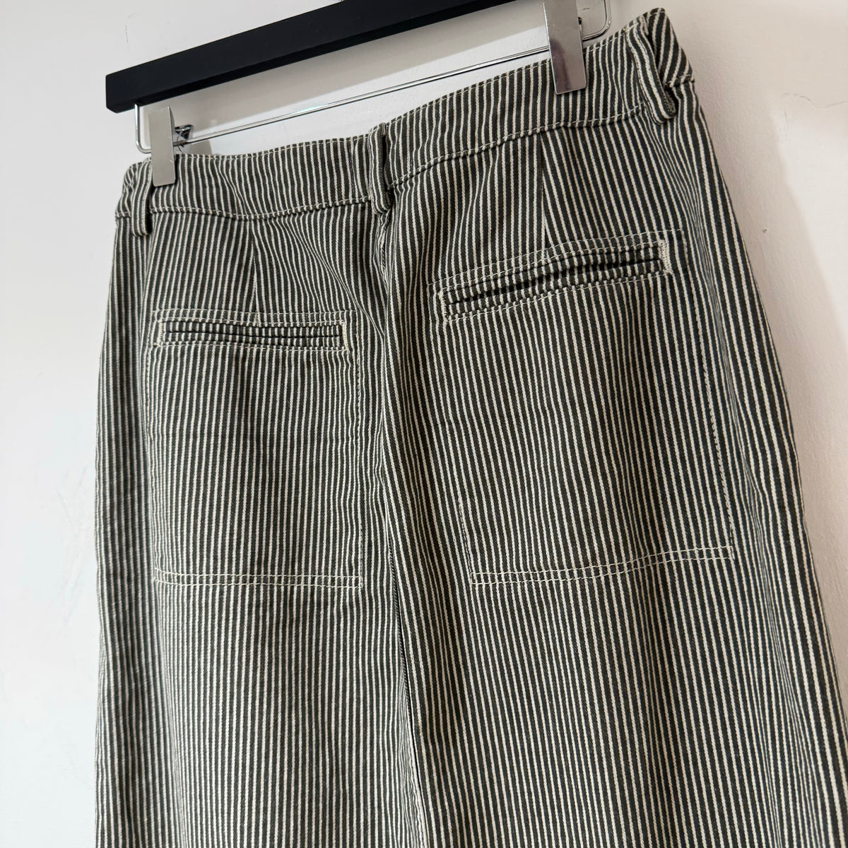 Hush Amalia stripe denim maxi skirt Dark Olive Size 10